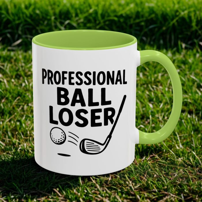 Professional Ball Loser funny golf mug with golf club and ball design UK