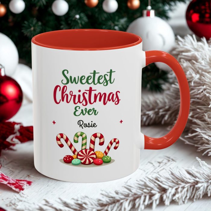 Sweetest Christmas Mug UK | “Sweetest Christmas Ever Name” Custom Name Design | Mug Spot UK