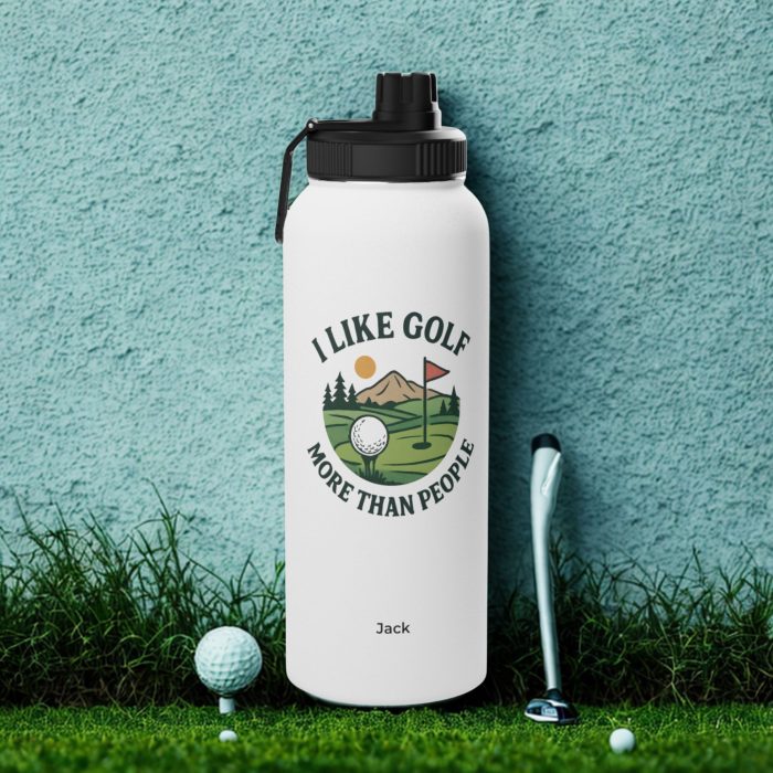 Golf Lover Water Bottle – Personalised Stainless Steel Sports Bottle